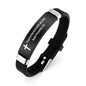 Cross Design Inspirational Quote Bracelets ID Wristband Silicone Material Christian Bracelet Bible Verse