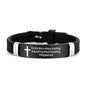 Cross Design Inspirational Quote Bracelets ID Wristband Silicone Material Christian Bracelet Bible Verse