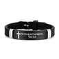 Cross Design Inspirational Quote Bracelets ID Wristband Silicone Material Christian Bracelet Bible Verse